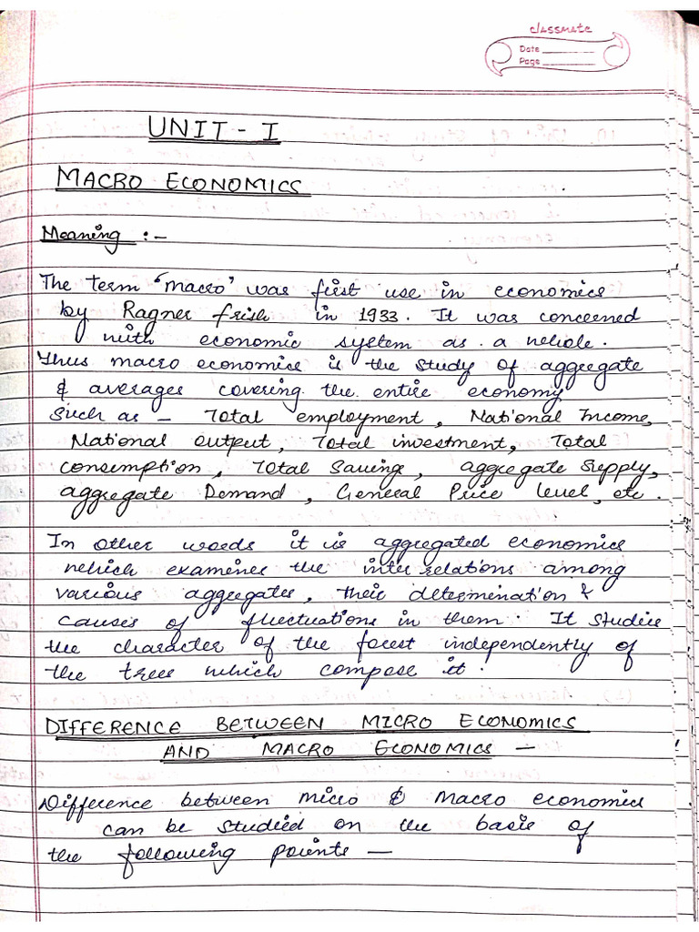 Macro Economics Pdf