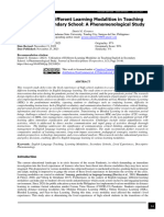 Utilization of Different Learning Modalities in Teaching English in Secondary School A Phenomenological Study