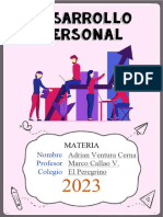 Caratula de Desarrollo Personal en Word