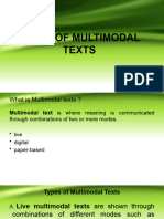 Types of Multimodal Texts C