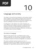 Language and Society: The Notion of A Language