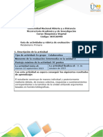 Guía de Actividades y Rúbrica de Evaluación - Unidad 2 - Fase 3 - Metabolismo Primario