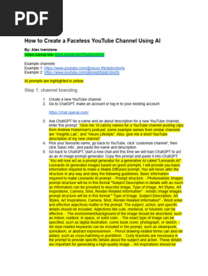 How to Create a Faceless YouTube Channel Using AI