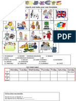 Subjects and Timetable - 103572