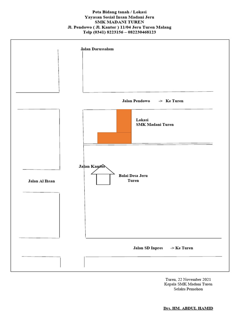 peta kawasan tanah telantar