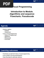 Visual Programming. (Week1) - Algorithms and Sequence Flowcharts. Pseudocode