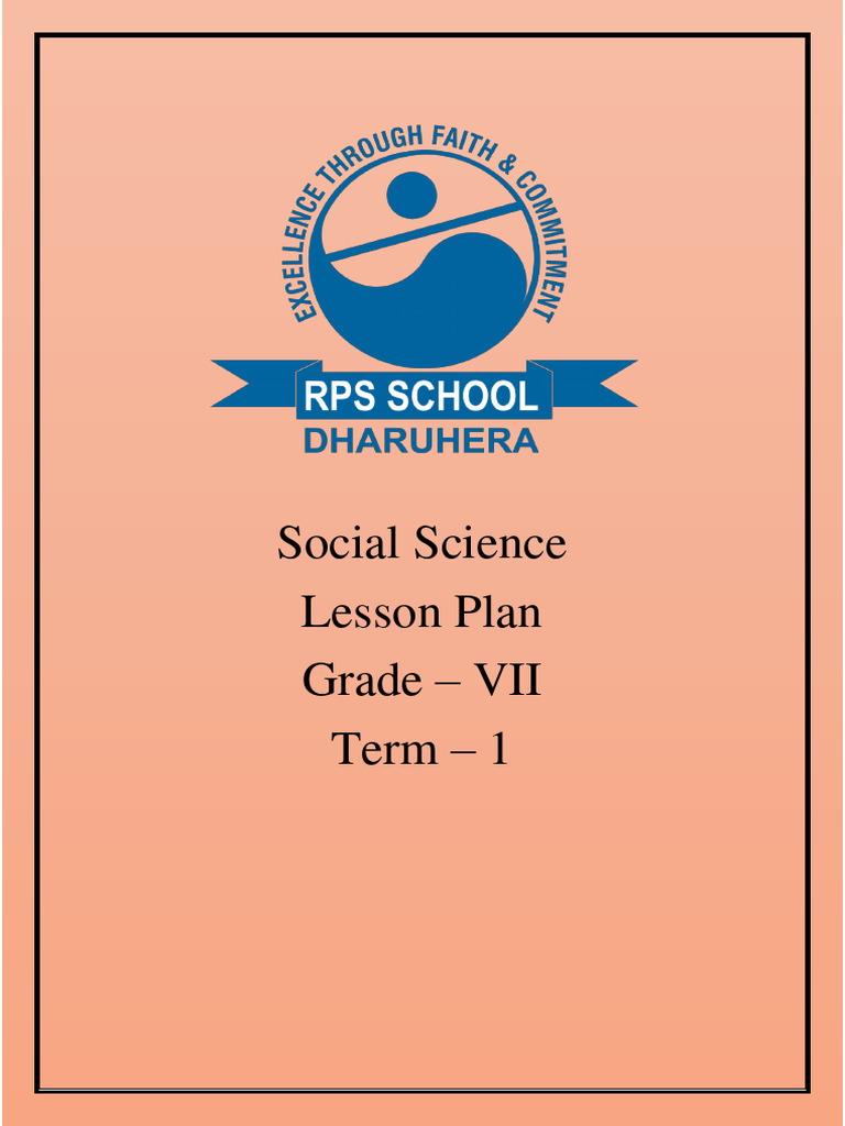 Grade VII Social Science Lesson Plan Term1 PDF Rock (Geology