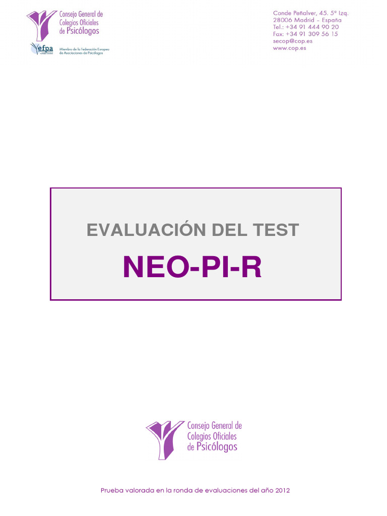 Test Neo Pi R Gratuit : NEO-PI-3 – YJDYB