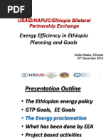 Ethiopia Energy Efficiency and Planning Goals Takele