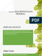 Simplisia Hewani Dan Mineral