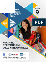 Module 9 - NC II - Practicing Entrepreneurial Skills in The Workplace - Training Version 9