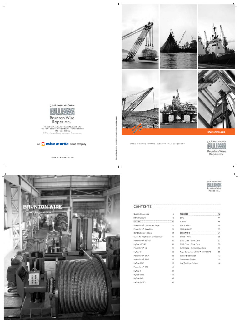 Brunton Wire Steel Rope Brochure | PDF