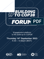 #BuildingToCOP28 Forum Agenda - 14 September