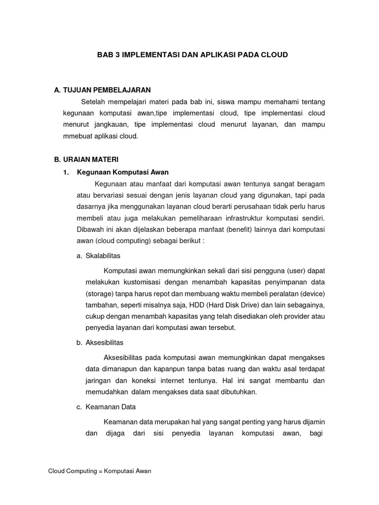 Manfaat dan Tipe Cloud Computing | PDF