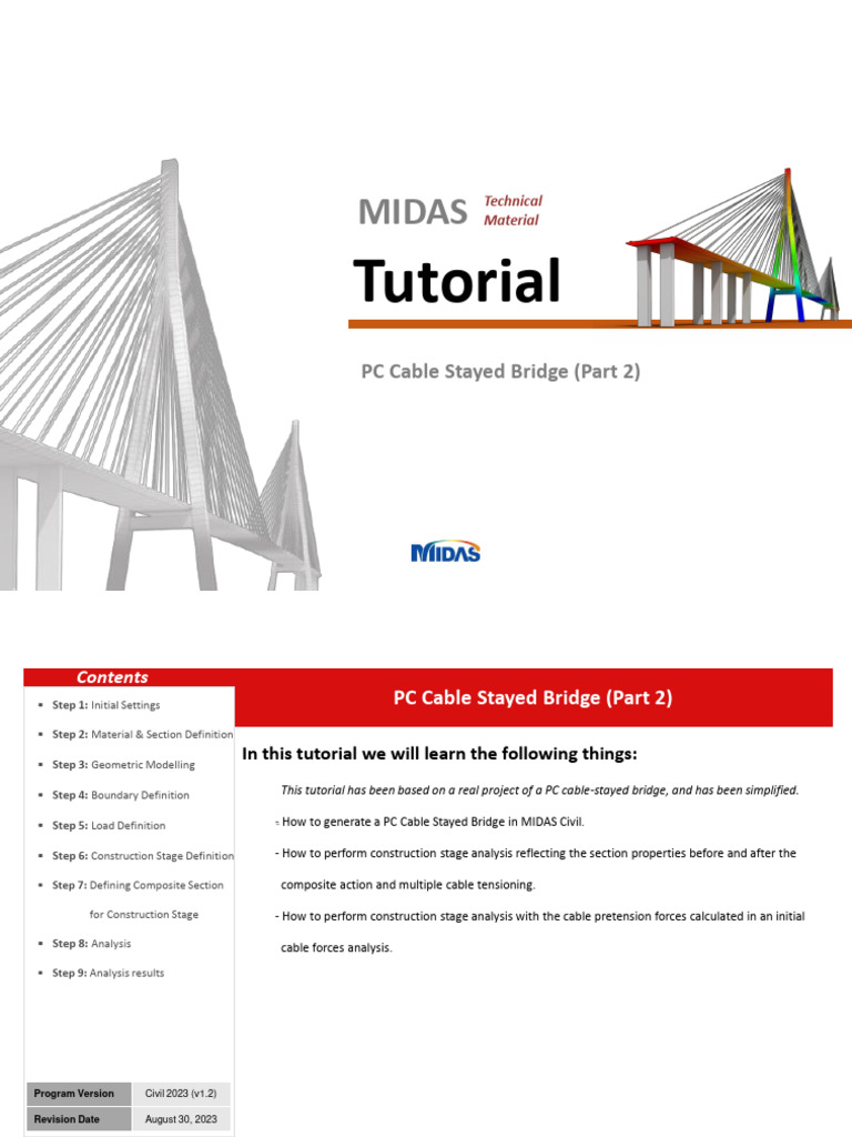 PC Cable Stayed Bridge Tutorial Part 2 | PDF | Microsoft Excel | Bridge