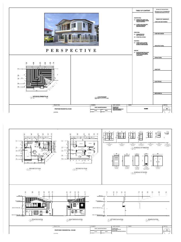 PDF Two Storey Residence Compress | PDF | Civil Engineering ...
