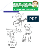 Dia de La Cancion Criolla para Ninos de Cuatro Años