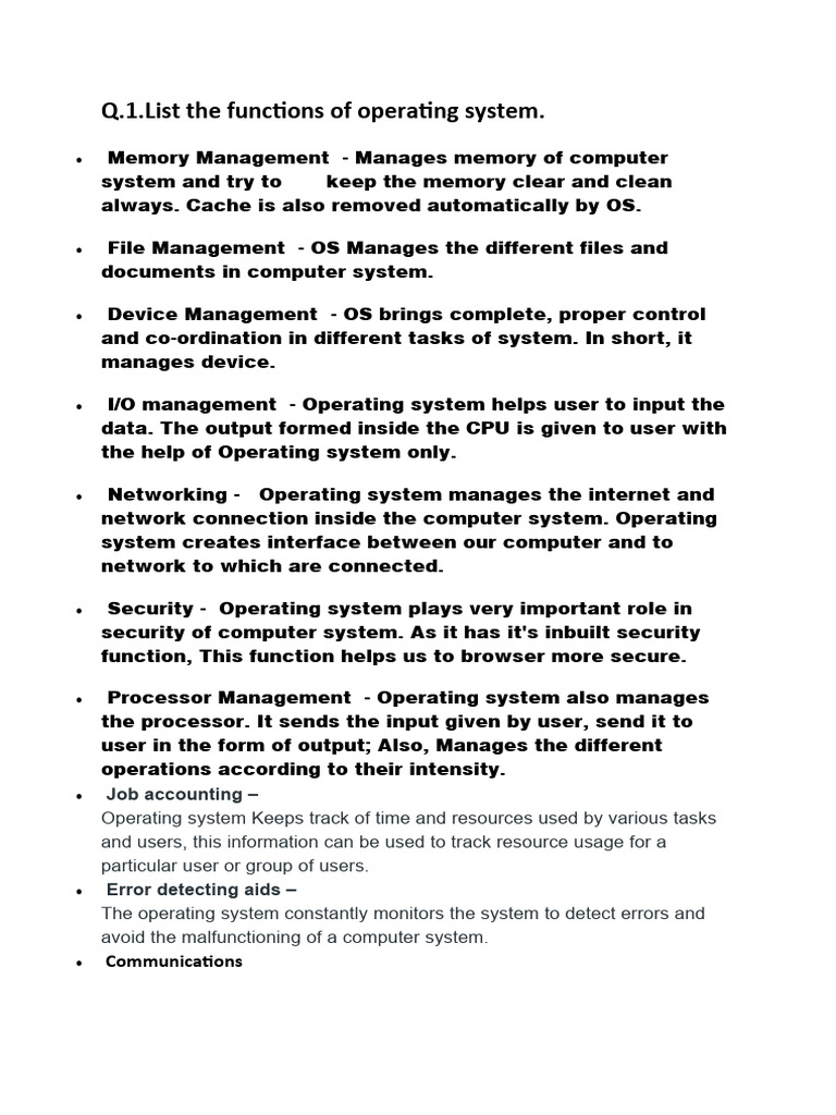 Unit 2 Chpter 6 Operating System Solve | Download Free PDF | Command ...