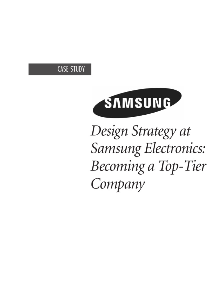 Samsung Design Identity Case For A Writeup | PDF | Samsung Electronics ...