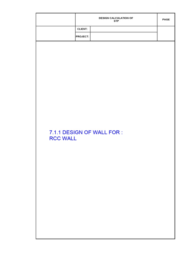 RCC Wall Design Calculation Summary | PDF | Building Engineering ...