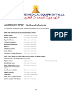 Adverse Event - Healthcare Profissional