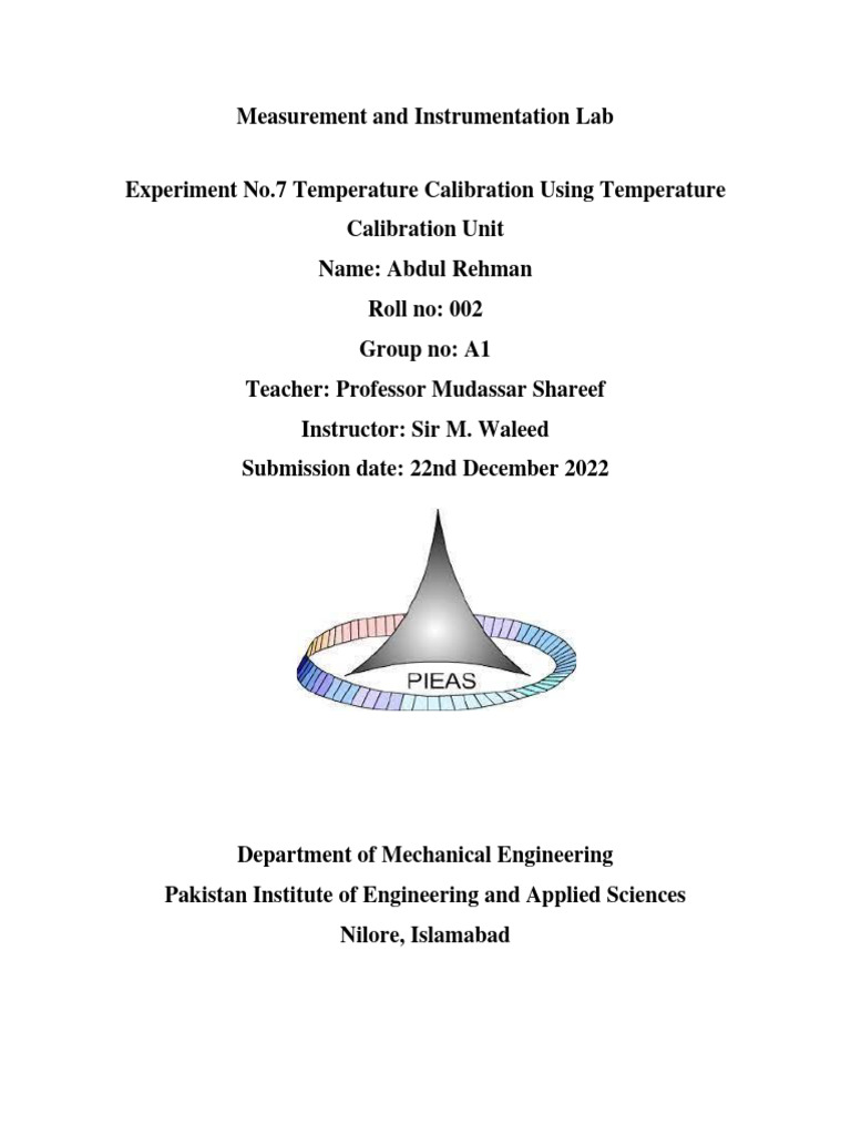 Temperature Calibration Techniques Lab | PDF | Thermometer | Thermocouple