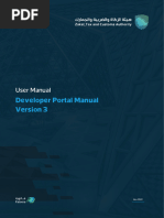 User Manual Developer Portal Manual Version 3