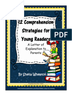12 Comprehension Strategies For Young Readers: A Letter of Explanation To Parents