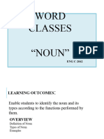 Lecture 2 - Nouns and Type of Nouns