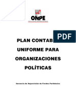 Plan Contable Uniforme para Organizaciones Politicas