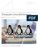 31 Popular Linux Distributions