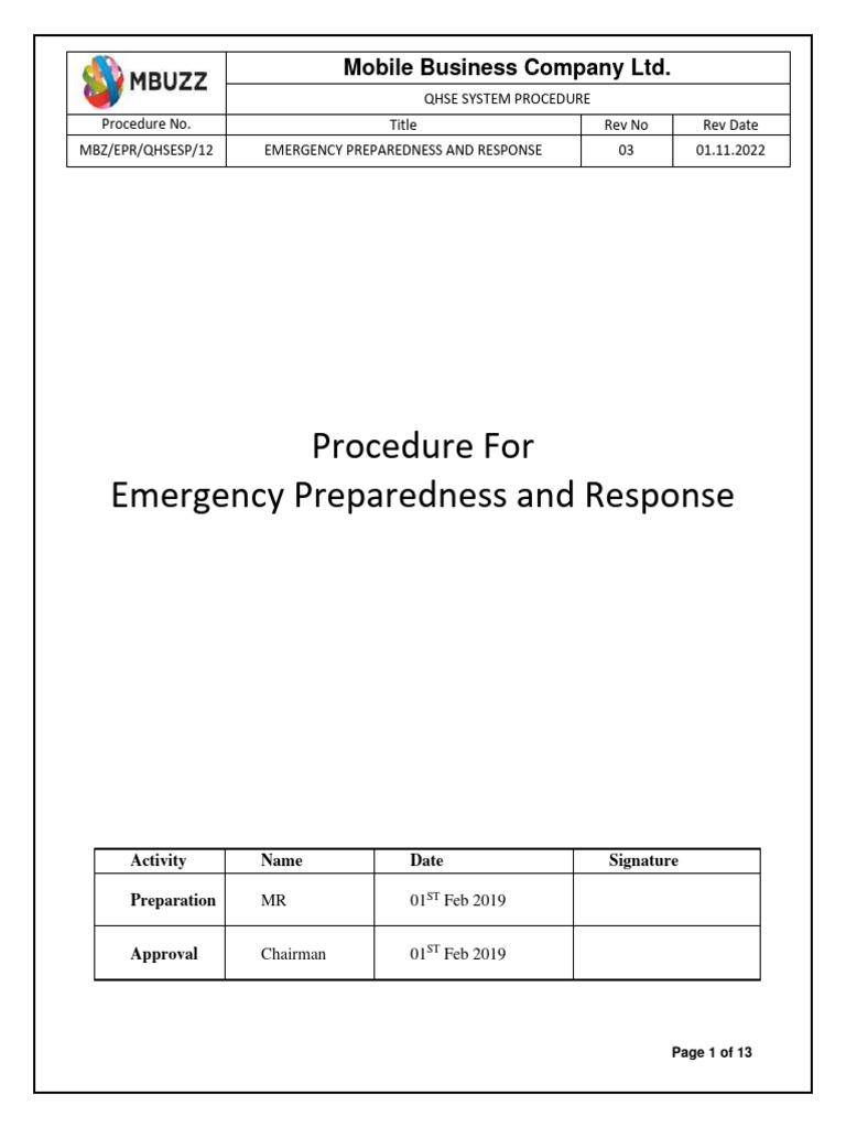 Emergency Procedures PDF Emergency Emergency Management