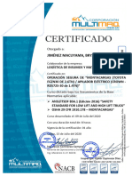 Certificado #6719-20 Montacargas - Linsumat