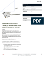 WEBSTER Hardness Tester (W20b) For Aluminium and Other Metals (Thickness 0,4-8,0 MM)