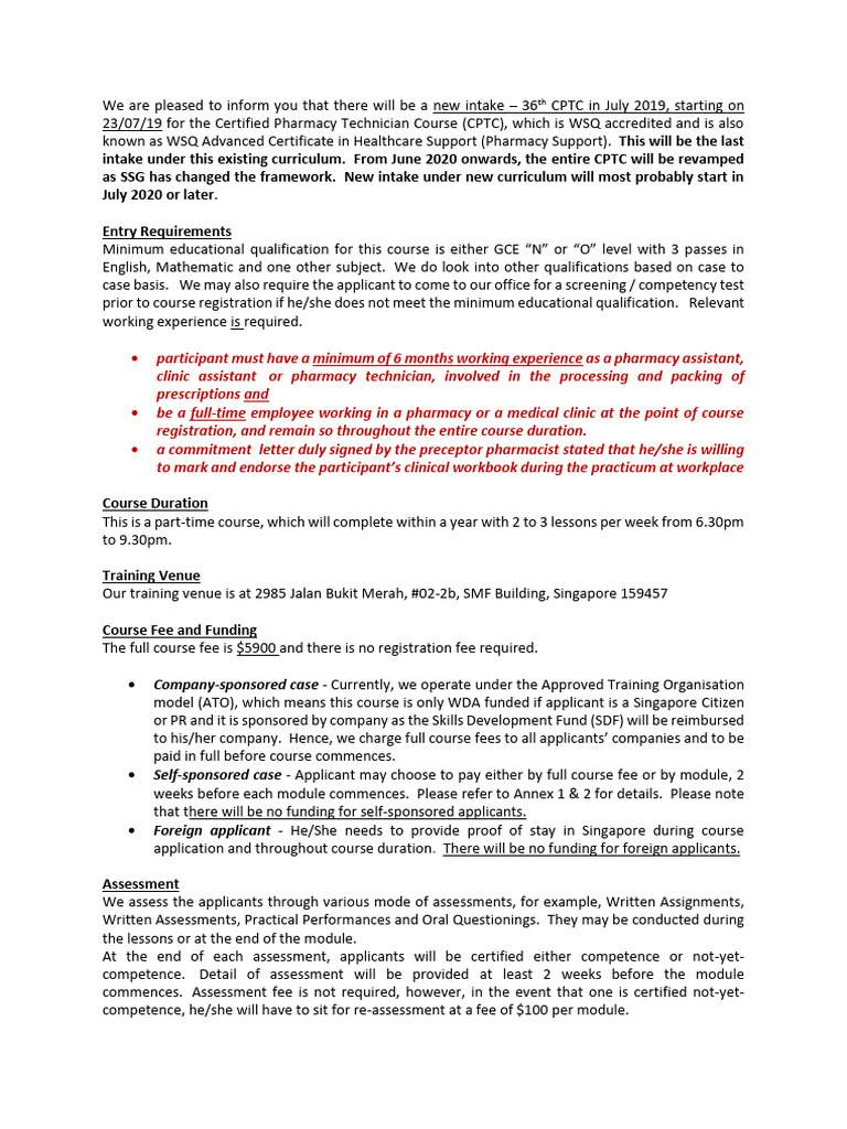 CPTC Content Page For Website 36th CPTC | PDF | Pharmacist | Health Care