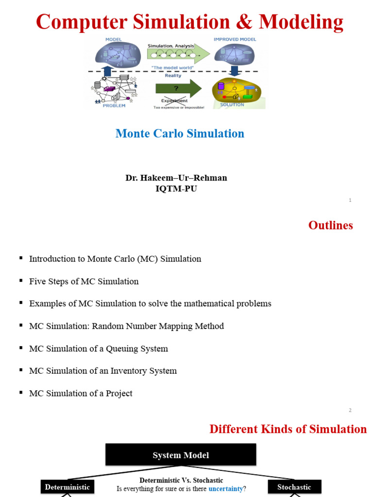 2 - Monte Carlo Simulation | PDF | Monte Carlo Method | Probability ...