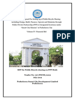 RFP For Public Bicycle Sharing On PPP Mode Tender No: 007/PSCDL/2019 July 2019 Puducherry Smart City Development Limited Puducherry