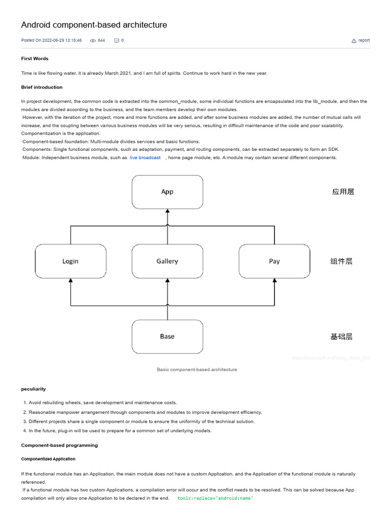 Android Component Based Architecture | PDF | Android (Operating System ...