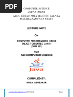 Java Handout