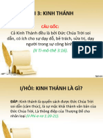 Bài 3 Tín Lý Căn Bản Kinh Thánh