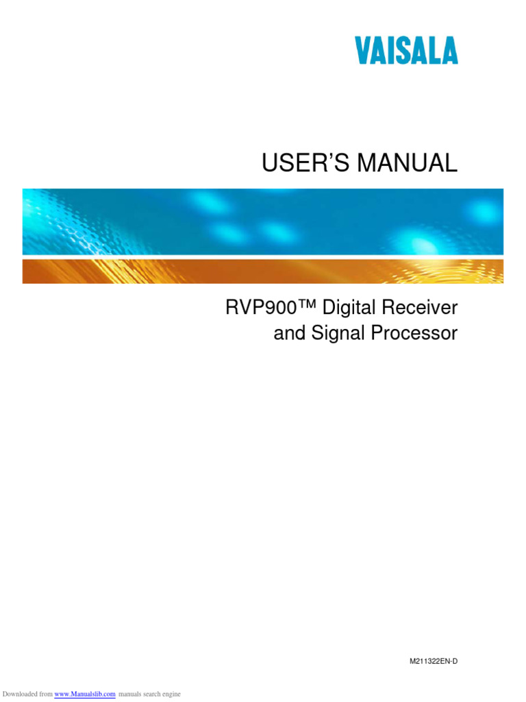 RVP900 Digital Receiver and Signal Processor | PDF | Computer ...