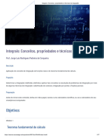 Cálculo Diferencial e Integral - Integrais - Conceitos, Propriedades e Técnicas de Integração Aula4