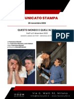 Comunicato Stampa Questo Mondo e Quell'Altro