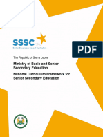 National Senior Secondary Curriculum Framework
