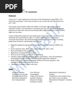 JavaScript Sample Resume 2