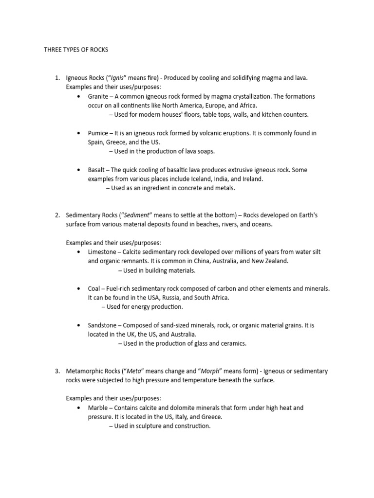 three-types-of-rocks-pdf-rock-geology-igneous-rock