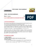 TD Maths Leçon 03 DERIVABILITE ET ETUDE DE FONCTIONS