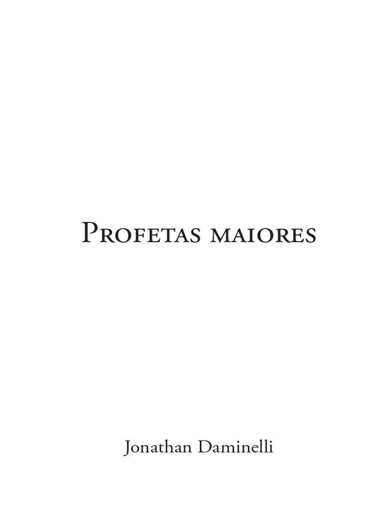 Ap Profetas Maiores Pdf Isaías Jeremias