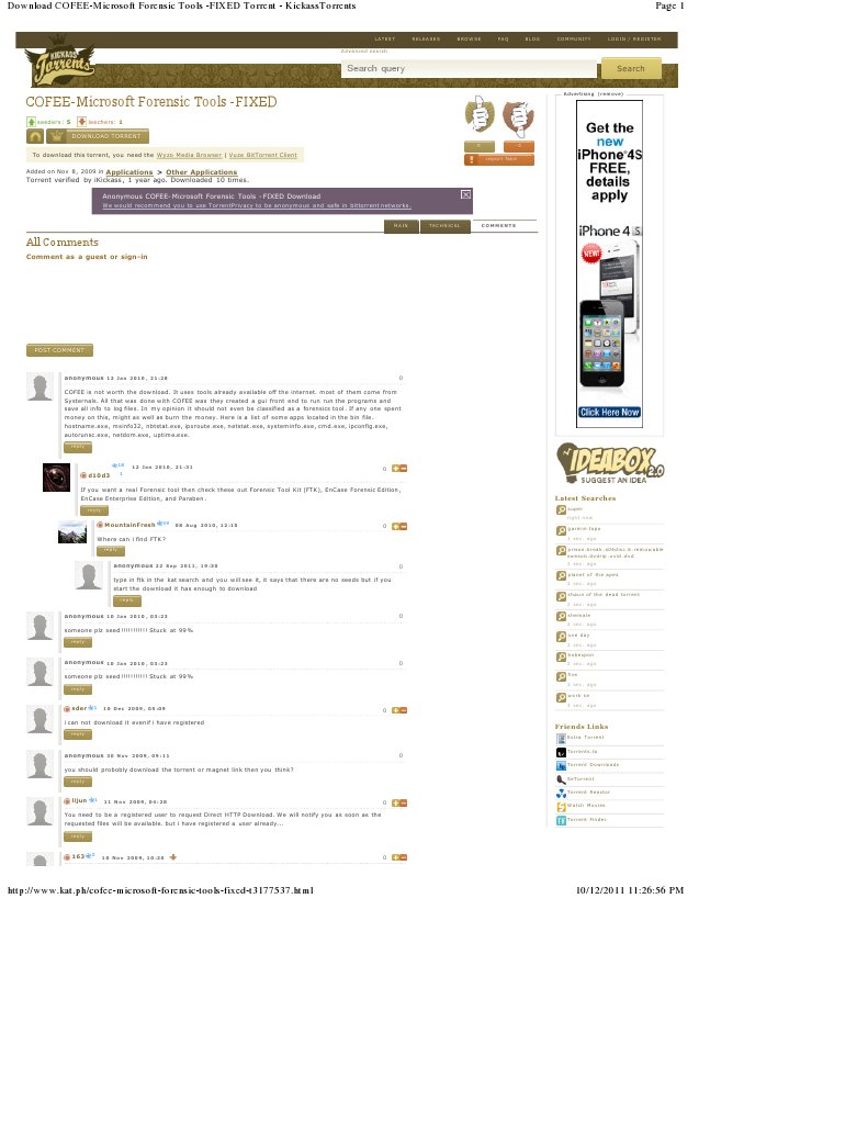 COFEE-Microsoft Forensic Tools - FIXED Torrent - Kick Ass Torrents.