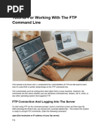 Tutorial For Working With The FTP Command Line